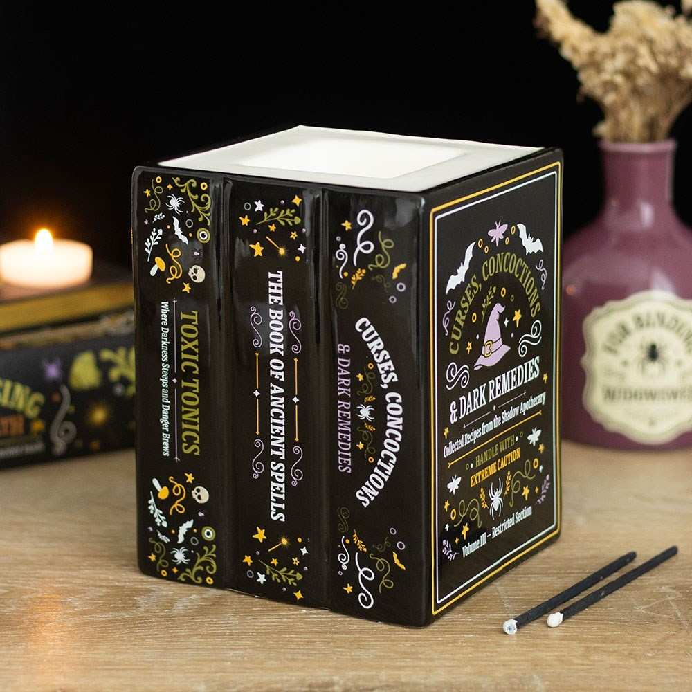 Something Different - Witch's Apothecary Book Shaped and Wax Warmer Ölbrenner/Teelichthalter fürs Raumdüfte - Mehrfarben